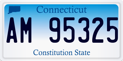 CT license plate AM95325