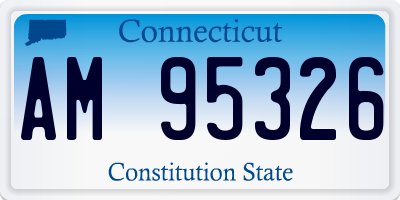 CT license plate AM95326