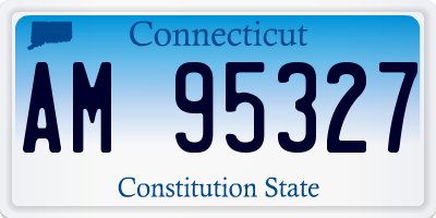 CT license plate AM95327