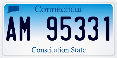 CT license plate AM95331