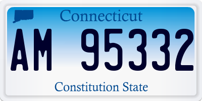 CT license plate AM95332