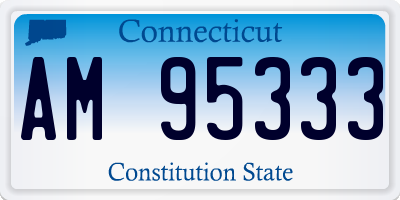 CT license plate AM95333
