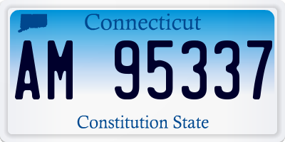 CT license plate AM95337