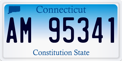 CT license plate AM95341