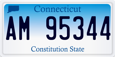 CT license plate AM95344