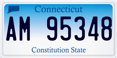 CT license plate AM95348