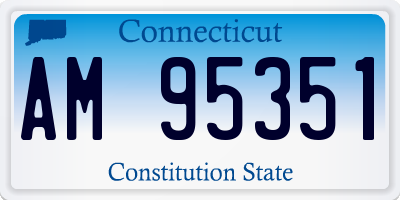 CT license plate AM95351