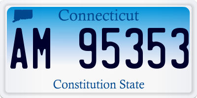 CT license plate AM95353