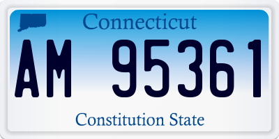 CT license plate AM95361