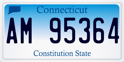 CT license plate AM95364