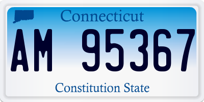 CT license plate AM95367
