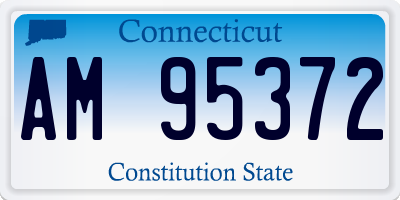 CT license plate AM95372