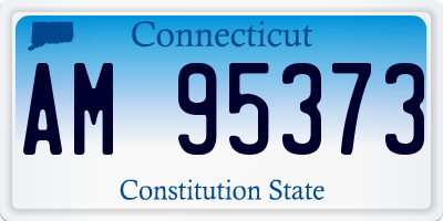 CT license plate AM95373
