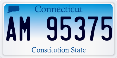 CT license plate AM95375
