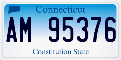 CT license plate AM95376
