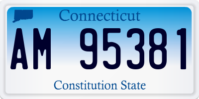 CT license plate AM95381