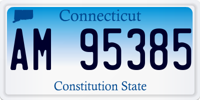 CT license plate AM95385