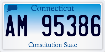 CT license plate AM95386