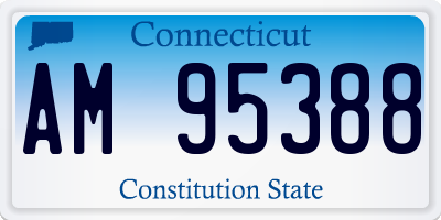 CT license plate AM95388
