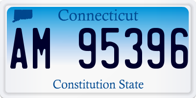 CT license plate AM95396