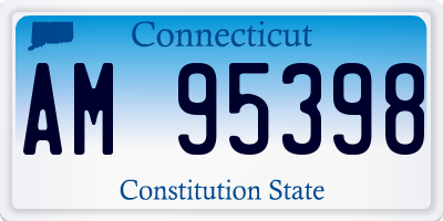 CT license plate AM95398
