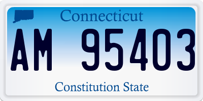 CT license plate AM95403