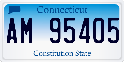 CT license plate AM95405