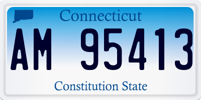 CT license plate AM95413