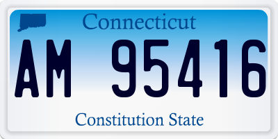 CT license plate AM95416