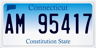 CT license plate AM95417
