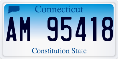 CT license plate AM95418