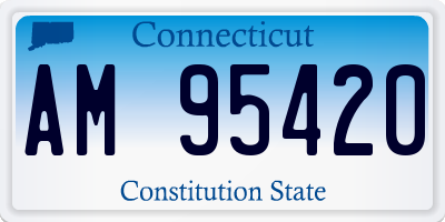 CT license plate AM95420