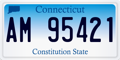 CT license plate AM95421