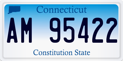 CT license plate AM95422