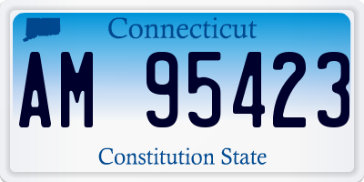 CT license plate AM95423