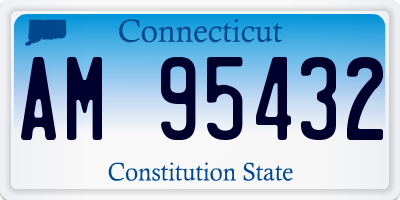 CT license plate AM95432