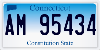 CT license plate AM95434
