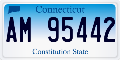 CT license plate AM95442