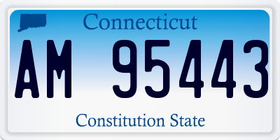 CT license plate AM95443