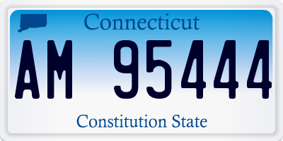 CT license plate AM95444