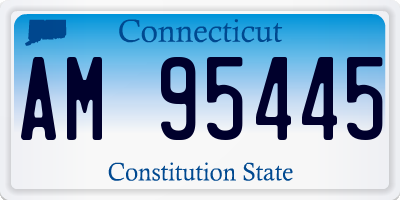 CT license plate AM95445