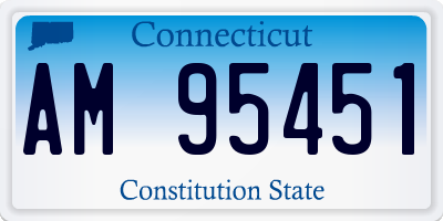 CT license plate AM95451