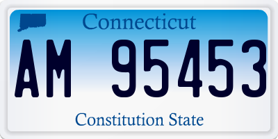 CT license plate AM95453