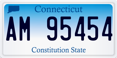 CT license plate AM95454