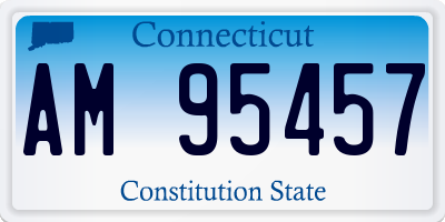 CT license plate AM95457