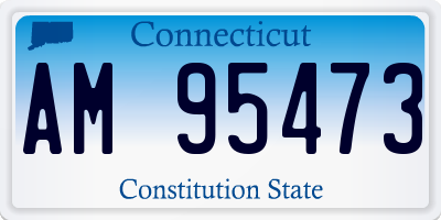 CT license plate AM95473