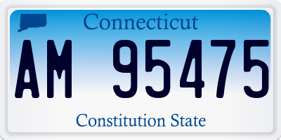 CT license plate AM95475