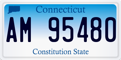 CT license plate AM95480