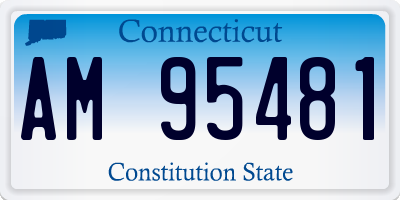 CT license plate AM95481