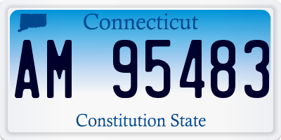 CT license plate AM95483